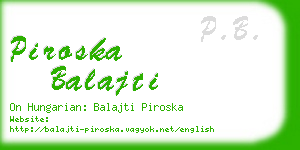 piroska balajti business card